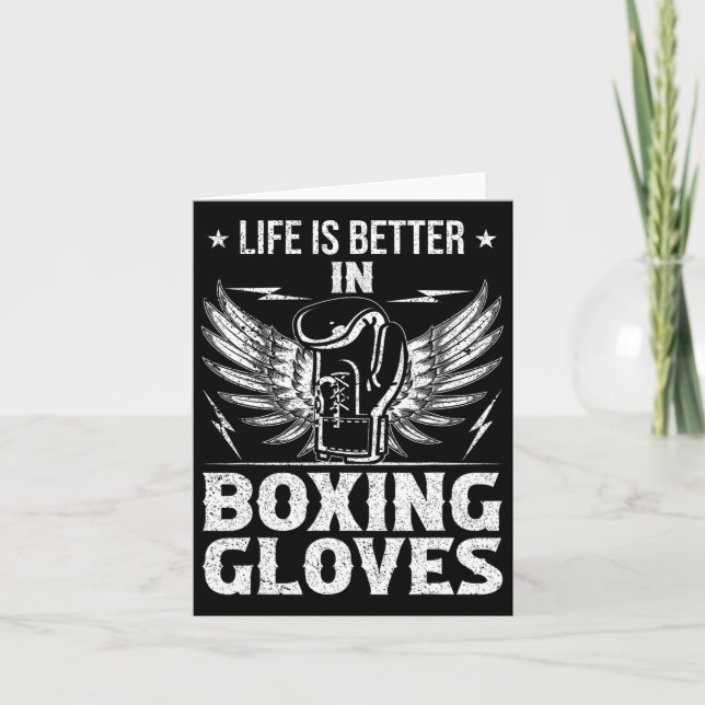 Carte Vie Meilleure Dans Les Gants De Boxe (Devant)