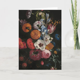 Carte Vie morte avec Bouquet de fleurs   Johan Johnsen