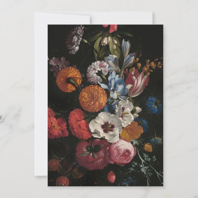 Carte Vie morte avec Bouquet de fleurs | Johan Johnsen (Devant)