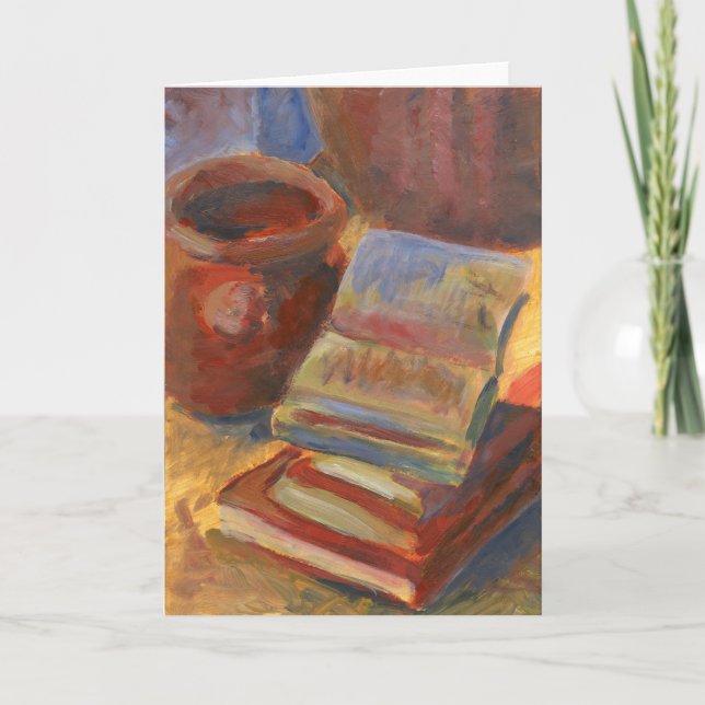 Carte Vie morte avec la peinture de livres (Devant)