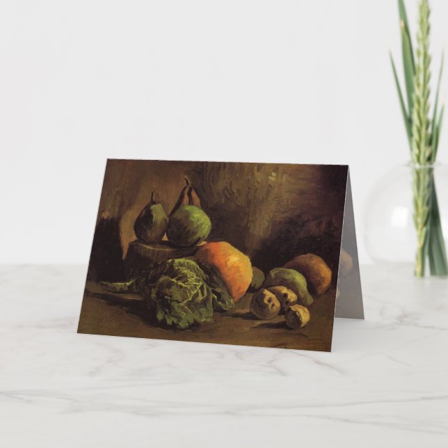 Carte Vie morte avec légumes et fruits par van Gogh (Devant)