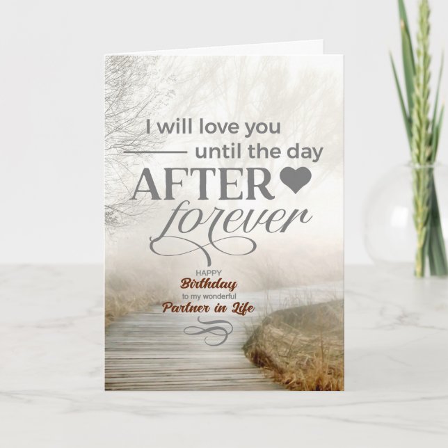 Carte Vie Partenaire Foggy Coastal Path Romantique Anniv (Devant)