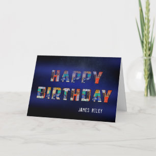 Carte vieil anniversaire de plaque minéralogique