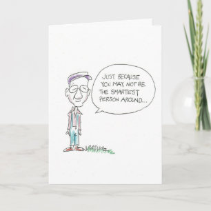 Carte Vieil homme pas intelligent