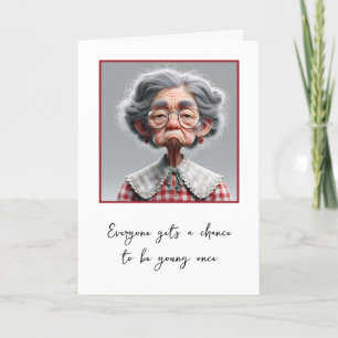 Carte Vieille Dame De Crabby Pour Avoir Un Vieux Humour