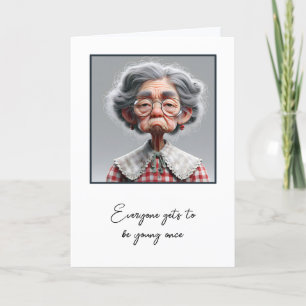 Carte Vieille Dame Humoristique Vieille Anniversaire