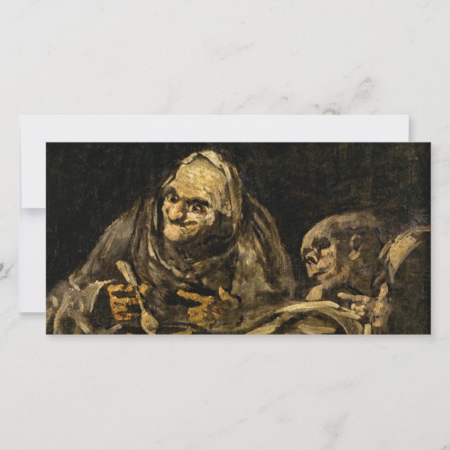 Carte Vieille femme avec un squelette (mort) (Francisco  (Devant)