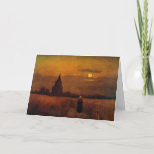Carte Vieille tour dans les champs par Vincent van Gogh
