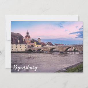 Carte Vieille ville historique en Ratisbonne, Allemagne