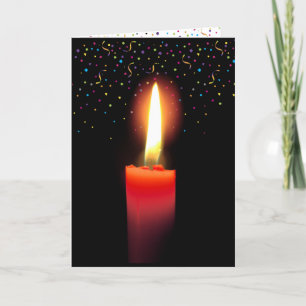 Carte Vieillir la bougie d'anniversaire