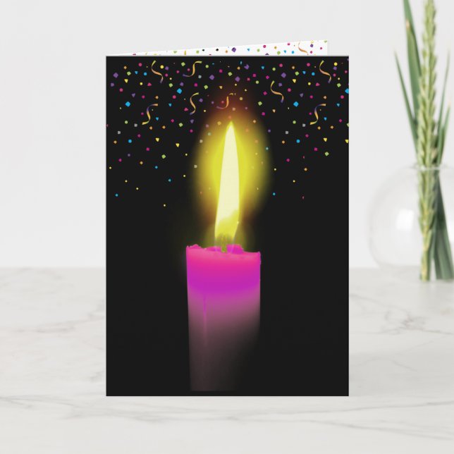 Carte Vieillir la bougie d'anniversaire (Devant)
