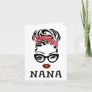 Carte Vielle Dame Face Bow Byndana Gles Wink Eye Fall Fe
