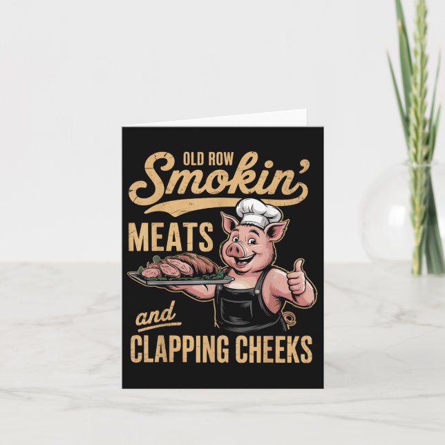Carte Vielles Rangées Fumer Viandes Et Clapper Les Cheek (Devant)