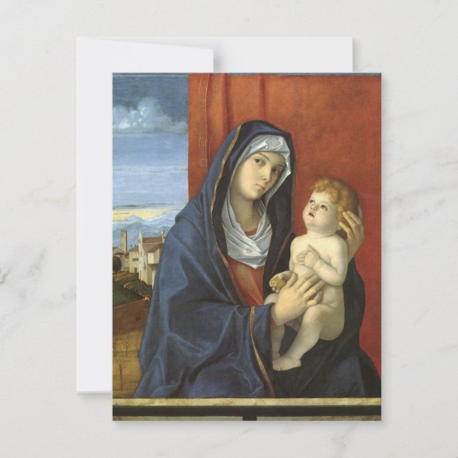 Carte Vierge à l'enfant par Giovanni Bellini (Devant)