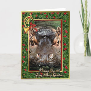 Carte vierge animale africaine de Noël
