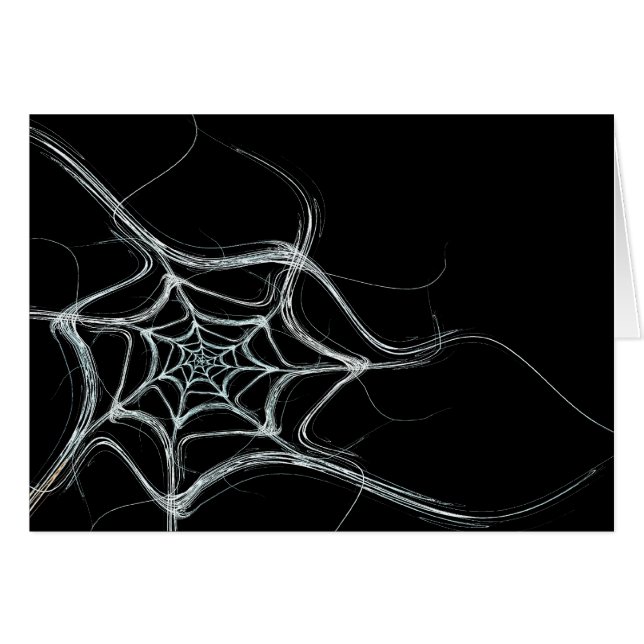 Carte vierge avec Arrière - plan Web Fractal Spide (Devant Horizontal)