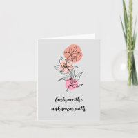 Carte vierge avec dessin de fleurs inspiré de la n