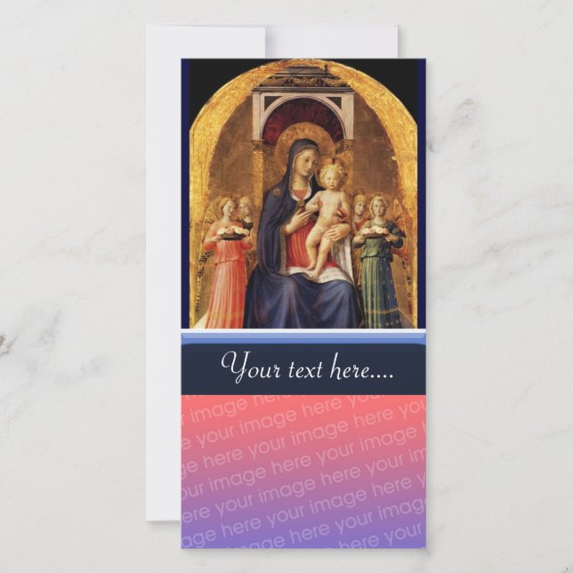 CARTE VIERGE AVEC ENFANT ET ANGELS (Devant)