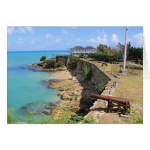 Carte vierge avec image de Fort James à Antigua