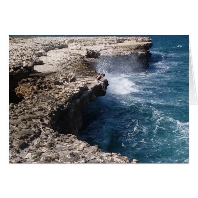 Carte vierge avec image du pont du diable à Antigu (Devant Horizontal)