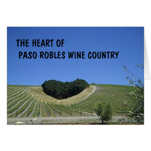Carte vierge : Coeur de pays de vin de Paso Robles