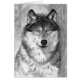 Carte vierge d'alpha loup