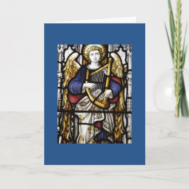 Carte vierge d'ange en verre souillé (Devant)
