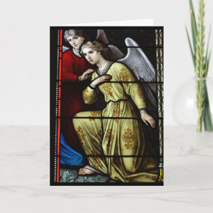 Carte vierge d'ange en verre souillé