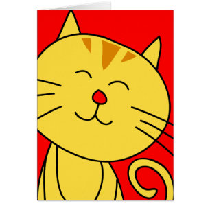 Carte vierge de chat de gros visage