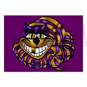 Carte vierge de chat d'or de Cheshire