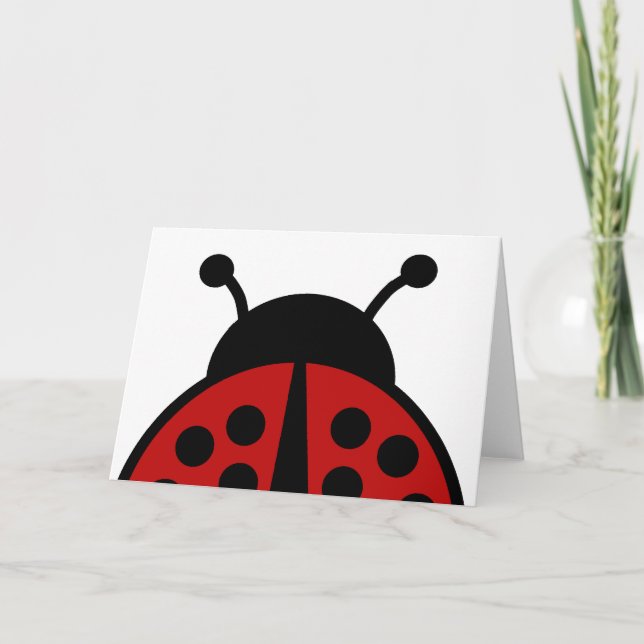 Carte vierge de coccinelle pour votre texte (Devant)