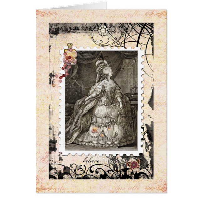 Carte vierge de Marie Antoinette (Devant)