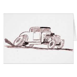 Carte vierge de note de hot rod