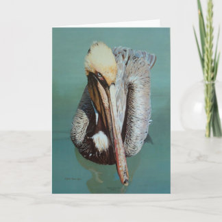 Carte vierge de note - pélican