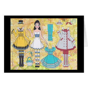Carte vierge de poupée de papier de Lolita de