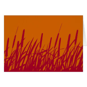 Carte vierge de silhouette de Cattails