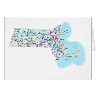 Carte vierge du Massachusetts