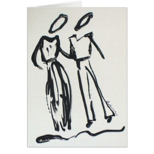 Carte vierge esquissée de couples figuratifs