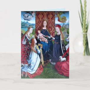 Carte Vierge et enfant avec 3 saints (détail; M 070)