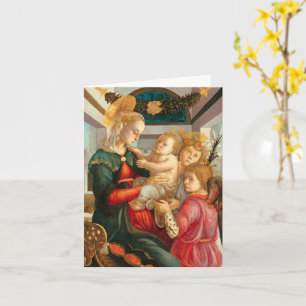 Carte Vierge et enfant Deux anges Botticelli Noël