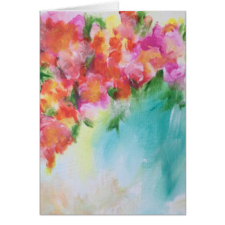 Carte vierge florale abstraite