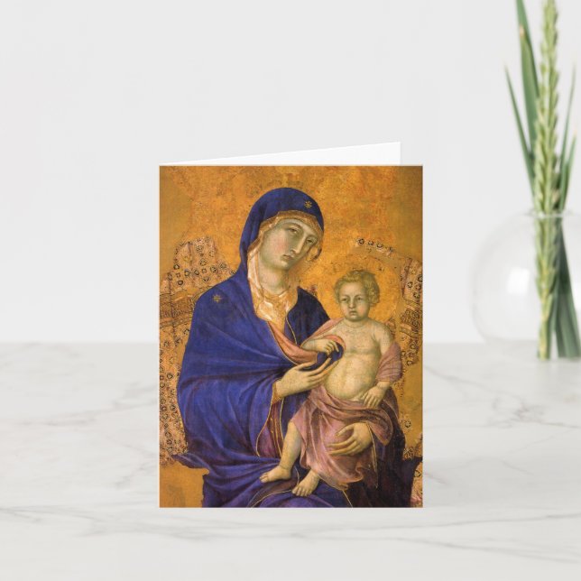 Carte Vierge gothique et enfant (Devant)