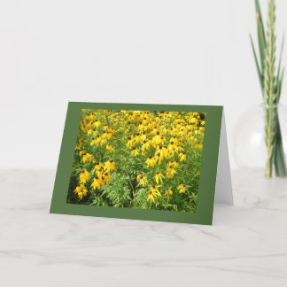 Carte vierge jaune de note de Coneflower
