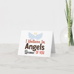 Carte Vierge Je Crois aux Anges à Cause de Toi