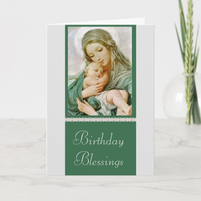 Carte Vierge Marie avec Bébé Jésus (Devant)