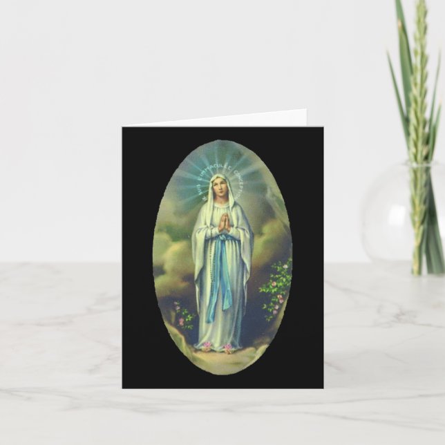 Carte Vierge Marie De Lourdes Notre Dame Christian Cadea (Devant)