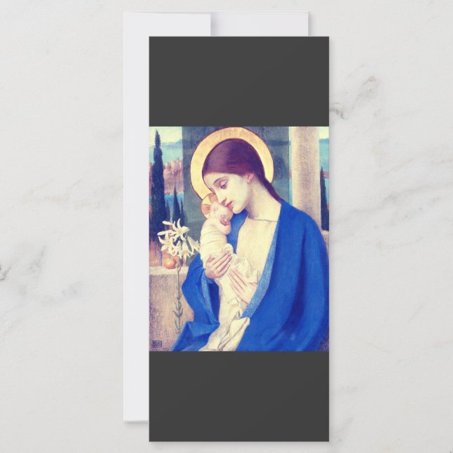 Carte Vierge Marie et enfant par Marianne Stokes (Devant)