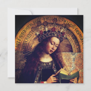 Carte Vierge Marie - Gand Altarpiece de Jan van Eyck