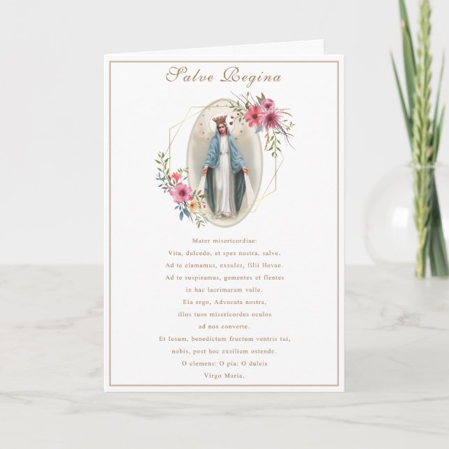 Carte Vierge Marie Jésus Prière catholique Religieuse (Devant)