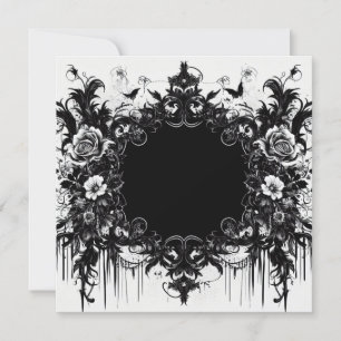 Carte Vierge Personnalisée - Modèle Noir et Blanc